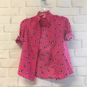 Fox print shirt pink